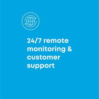 24/7 remote monitoring and customer support