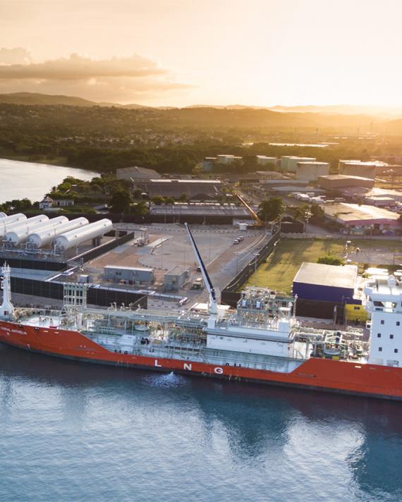 Montego Bay facility with ships and tankers